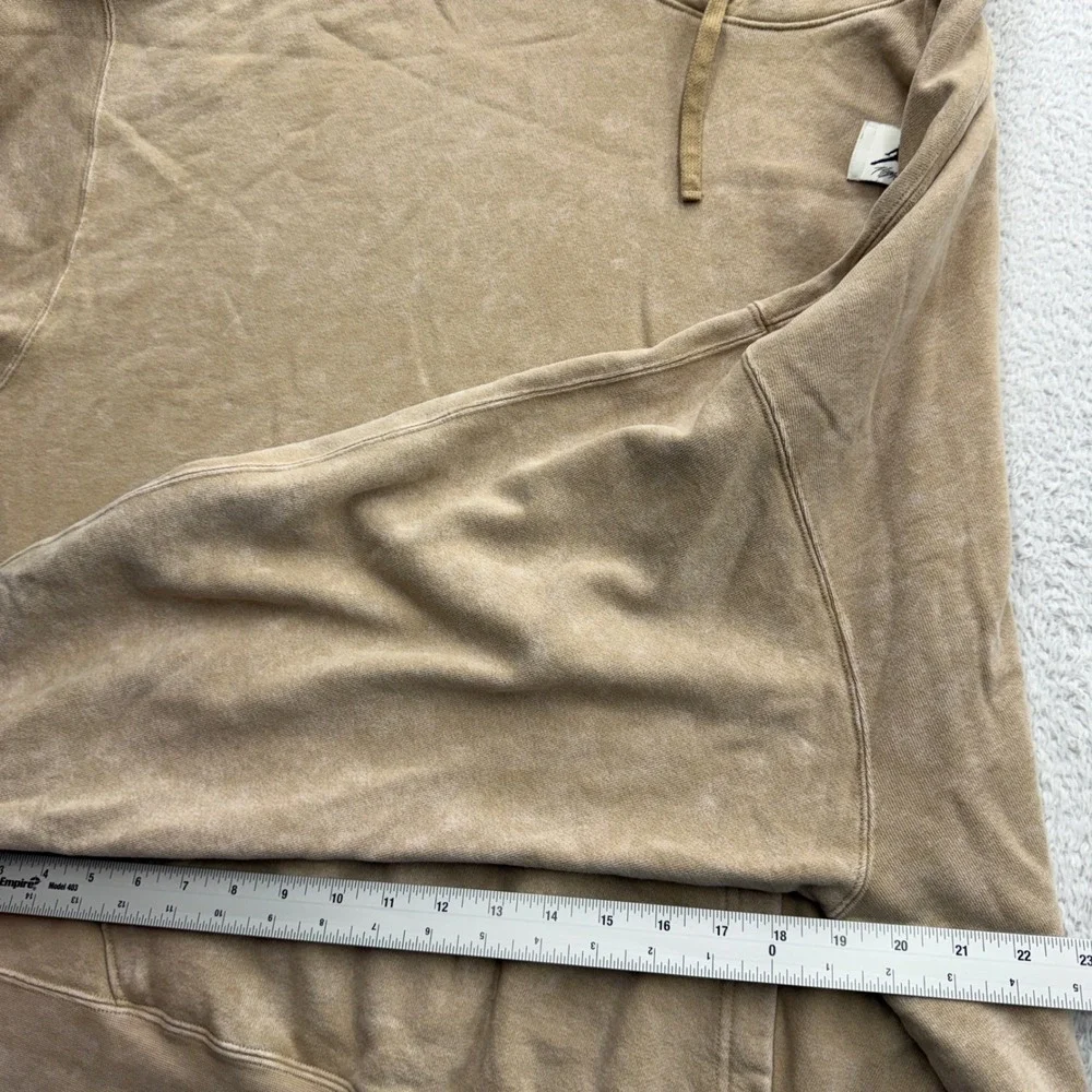 Jordan Flight Oversized Hoodie Mens XL Tan Khaki Acid Wash Cotton‎ CV2244-234